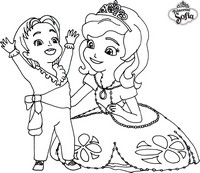 coloriage princesse sofia et le prince james